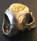 画像12: 10K Gold Pure Gold Matt Finish Brains Large Skull Full Head Ring