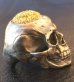 画像11: 10K Gold Pure Gold Matt Finish Brains Large Skull Full Head Ring