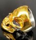 画像2: Pure Gold Wrap Large Skull Ring with Jaw 2nd generation (2)
