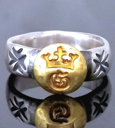 画像1: Pure Gold Wrap G&Crown H.W.O Ring