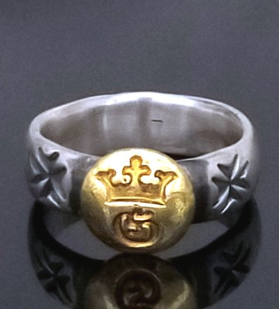 画像2: Pure Gold Wrap G&Crown H.W.O Ring