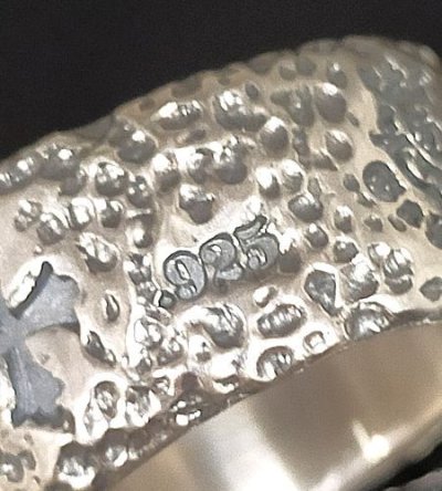 画像11: Pure Gold Wrap Multi Engraved Large Chiseled H.W.O Ring [G&Crown]