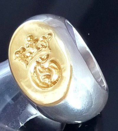 画像7: Pure Gold Wrap G&Crown Oval Ring