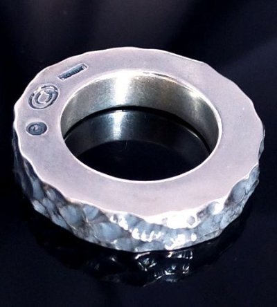 画像5: 6.5mm Wide Side Flat Chiseled Ring Bold