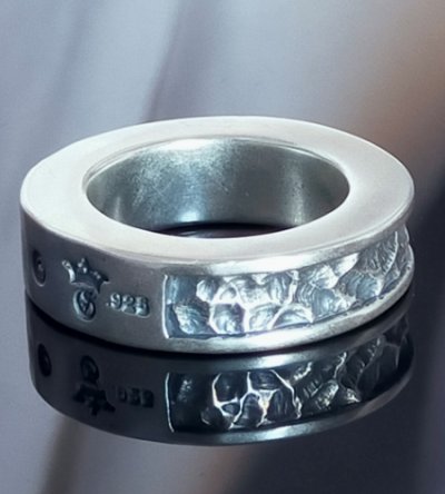 画像1: 7.5 x 4.5mm Wide Side Flat Chiseled Reel Ring