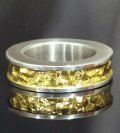 Pure Gold Wrap 7.5 x 4.5mm Wide Side Flat Chiseled Reel Ring