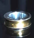 Pure Gold Wrap 10 x 6mm Wide Bolo Neck Smooth Reel Ring