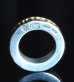 画像3: Pure Gold Wrap 7 x 5mm Wide Bolo Neck Chiseled Reel Ring