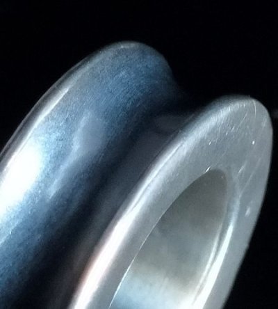 画像2: 10 x 5.8mm Wide Bolo Neck Smooth Reel Ring 