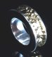 画像7: Pure Gold Wrap 10 x 6mm Wide Bolo Neck Chiseled Reel Ring