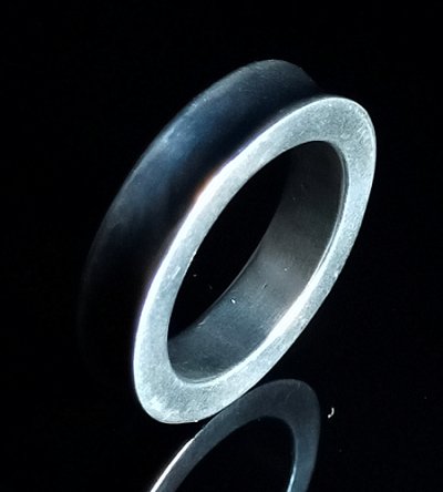 画像5: 6 x 4mm Wide Bolo Neck Smooth Reel Ring