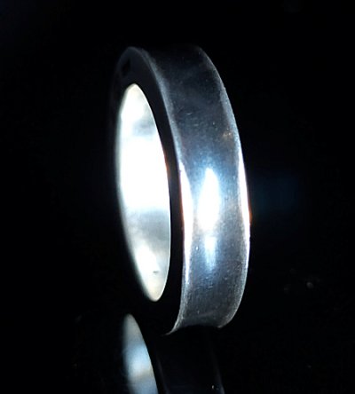 画像3: 6 x 4mm Wide Bolo Neck Smooth Reel Ring