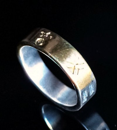 画像3: Pure Gold Wrap Flat Bar Ring