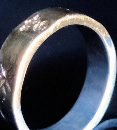 画像10: Pure Gold Wrap Flat Bar Ring