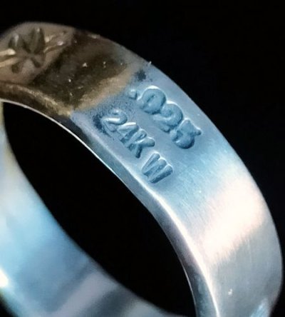 画像9: Pure Gold Wrap Flat Bar Ring