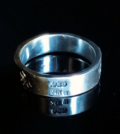 画像8: Pure Gold Wrap Flat Bar Ring