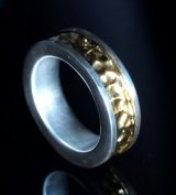 Pure Gold Wrap 7.5 x 3mm Wide Side Flat Chiseled Reel Ring
