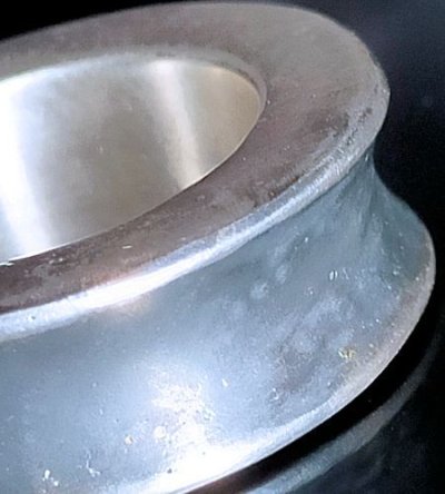 画像8: Smooth & Pure Gold Wrap Mini Textured 10 x 6mm Wide Bolo Neck Reel Ring