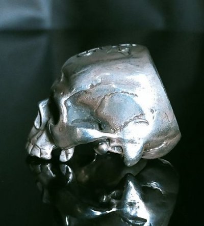 画像7: Large Skull Full Head Ring Without Jaw
