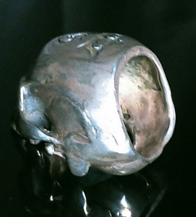 画像17: Large Skull Full Head Ring Without Jaw