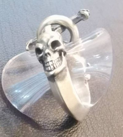 画像11: Old Bulldog With Skull Triangle Wire O-ring & T-bar Ring