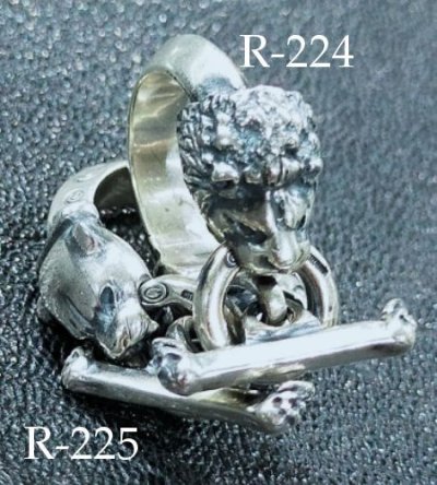 画像15: Lion With Skull Triangle Wire O-ring & T-bar Ring