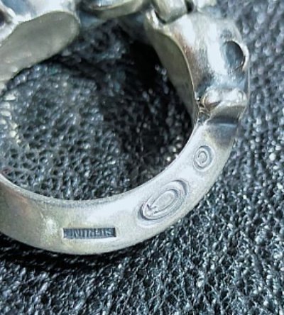 画像8: Panther With Skull Triangle Wire O-ring & T-bar Ring