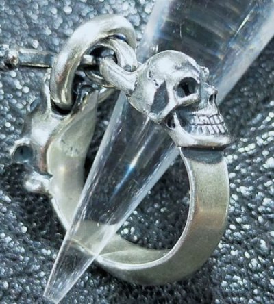 画像7: Panther With Skull Triangle Wire O-ring & T-bar Ring