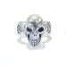 画像8: Single Skull On Wide Plain Ring (8)
