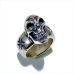 画像2: Single Skull On Wide Plain Ring (2)