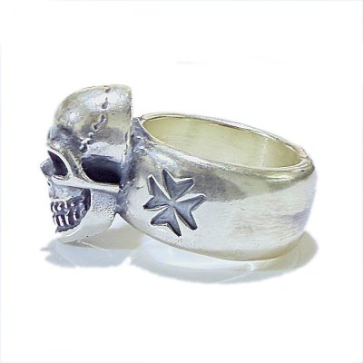 画像10: Single Skull On Wide Plain Ring