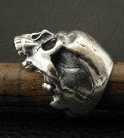 画像8: Medium Large Skull Full Head Ring Without Jaw