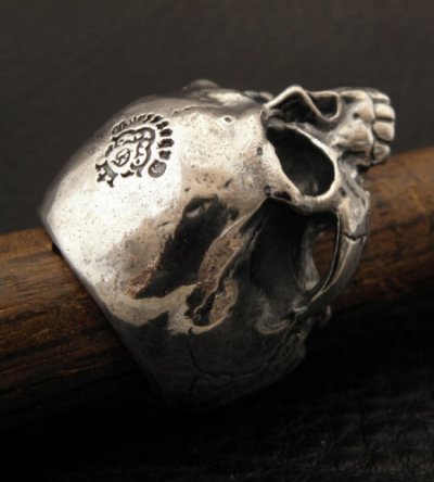 画像7: Medium Large Skull Full Head Ring Without Jaw