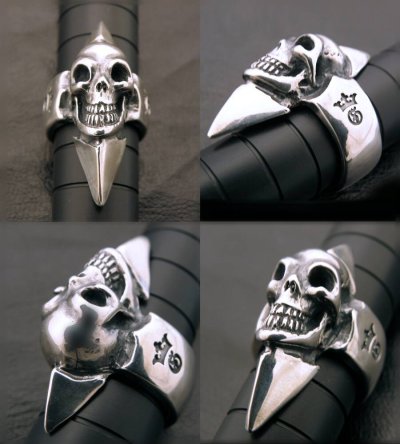 画像7: Skull Spike Ring (Side Flat)