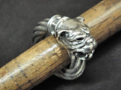 画像11: Single Old Bulldog Cable wire Bangle Ring