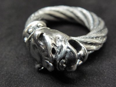 画像4: Single Old Bulldog Cable wire Bangle Ring