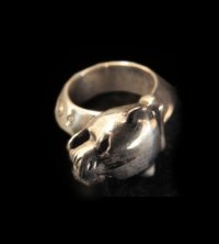 Half Panther Triangle Wire Bangle Ring