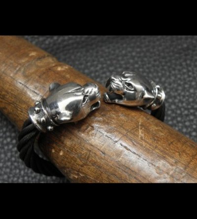 画像12: Quarter Panther Cable Wire Bangle Ring