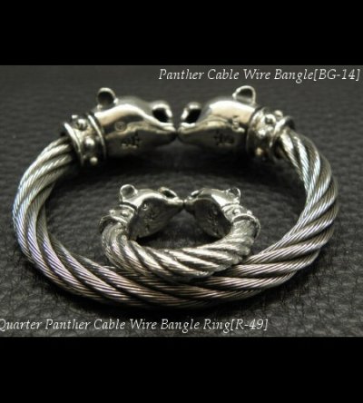 画像19: Quarter Panther Cable Wire Bangle Ring
