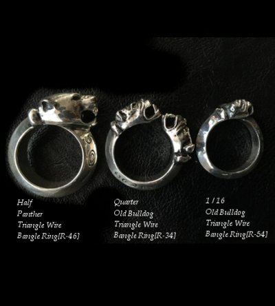 画像19: One twelfth Old Bulldog Triangle Wire Bangle Ring