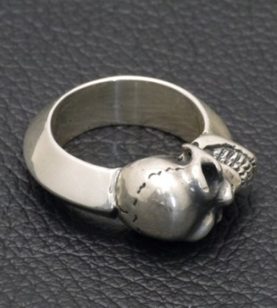 画像4: Single Skull Triangle Wire Bangle Ring