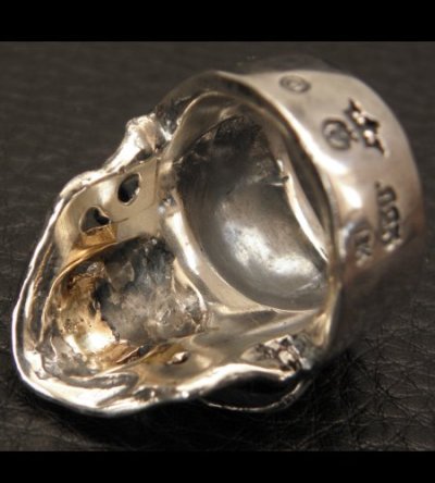 画像13: Medium Large Skull 18k Gold Teeth Ring With Jaw