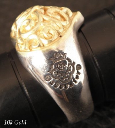 画像14: Gold Heart On Silver Ring