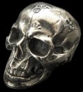Large Skull Full Head Up Word Face Solid Silver Ring
