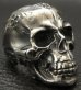 画像6: Large Skull Full Head Up Word Face Solid Silver Ring