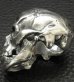 画像2: Large Skull Full Head Up Word Face Solid Silver Ring (2)