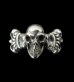 画像1: Skull On 4Heart Crown Ring (1)