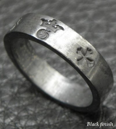 画像3: Flat Bar Ring Platinum Finish