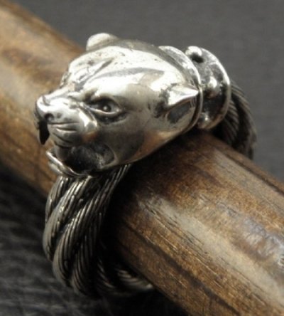 画像7: Half Panther Bolo Neck Cable Wire Bangle Ring