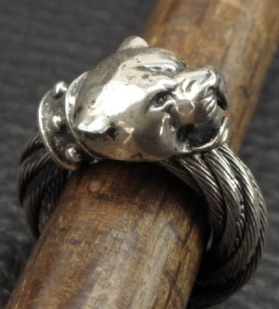 画像16: Half Panther Bolo Neck Cable Wire Bangle Ring